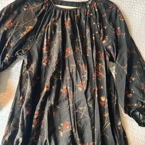 Treasure & Bond Black Floral Mini Dress